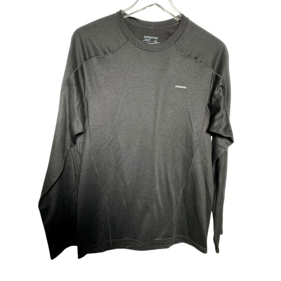 Patagonia Men’s Mid-Weight Capilene Base Layer Long Sleeve Shirt Black Size M - Picture 1 of 5
